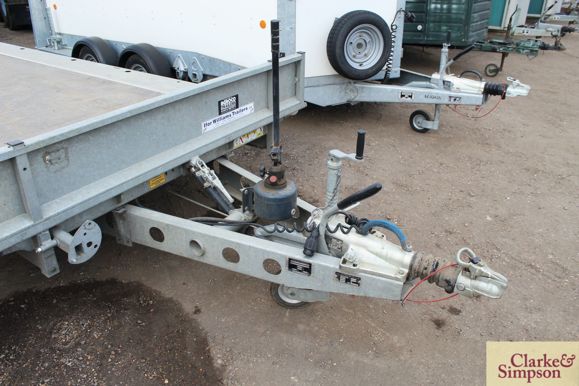 Ifor Williams TB5521-353 3.5T tri-axle tilt bed trailer. 2007. 18ft 3in x 6ft 8in. * - Image 12 of 16