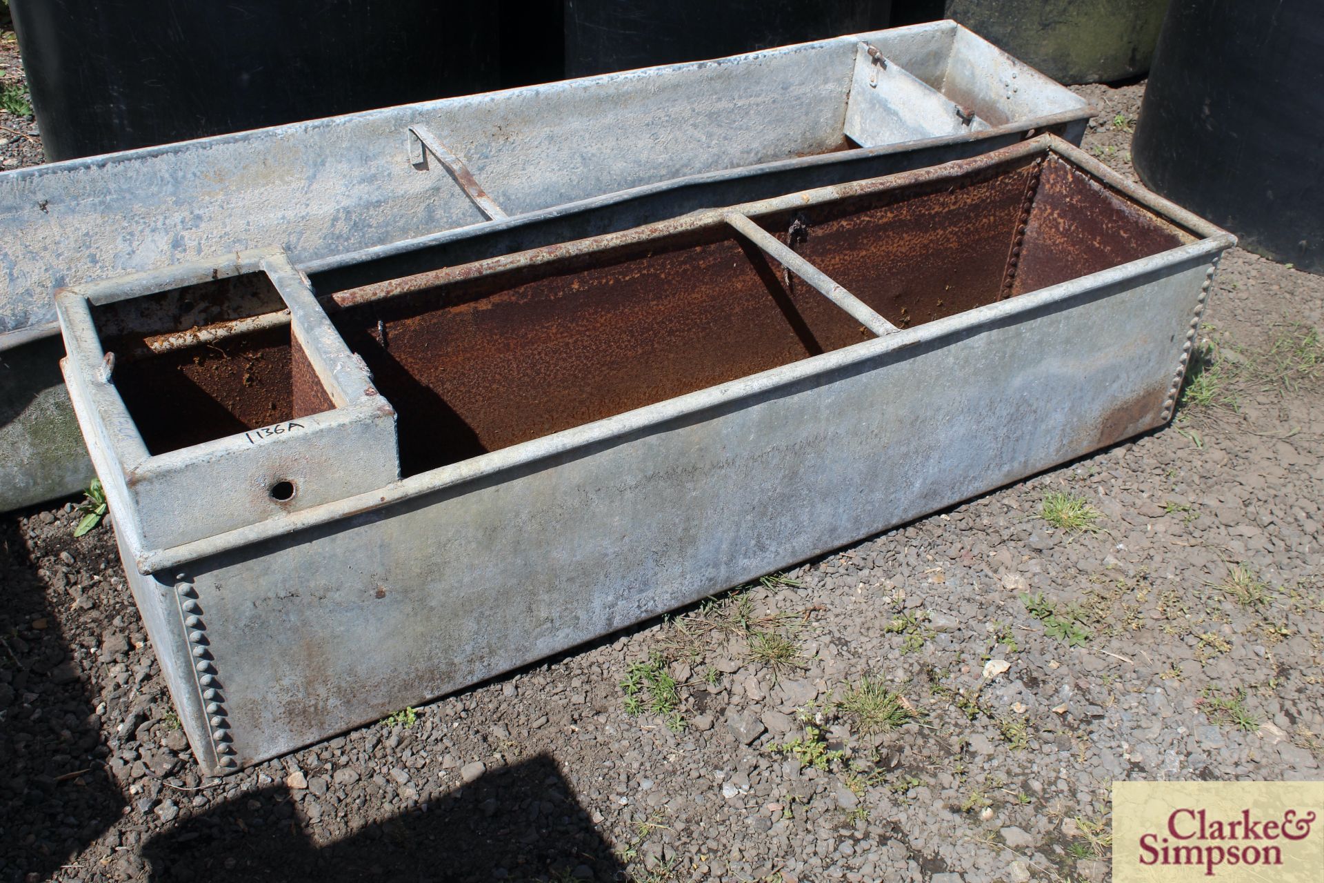 Galvanised water tank. *