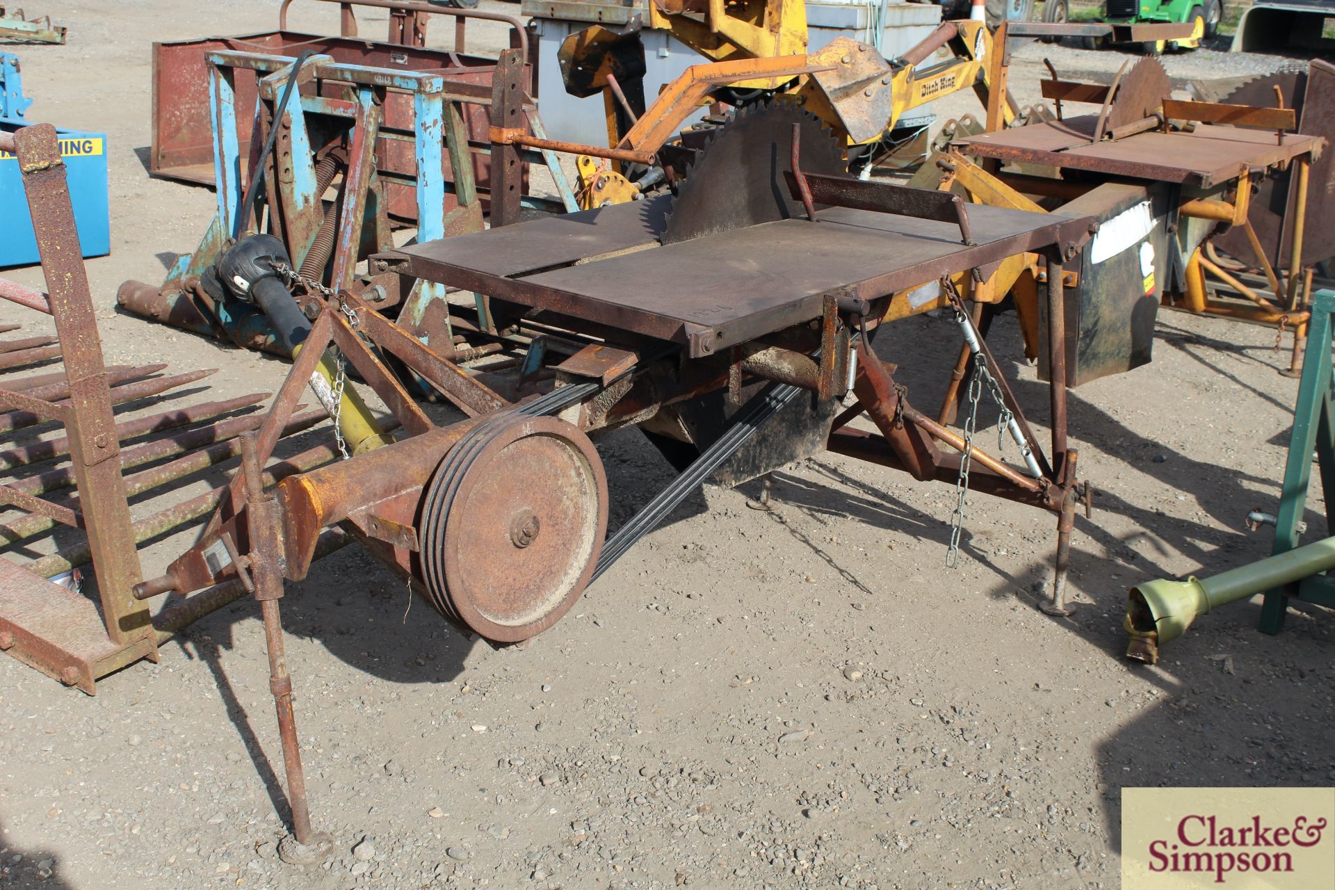 McConnel v-belt drive PTO sawbench. *