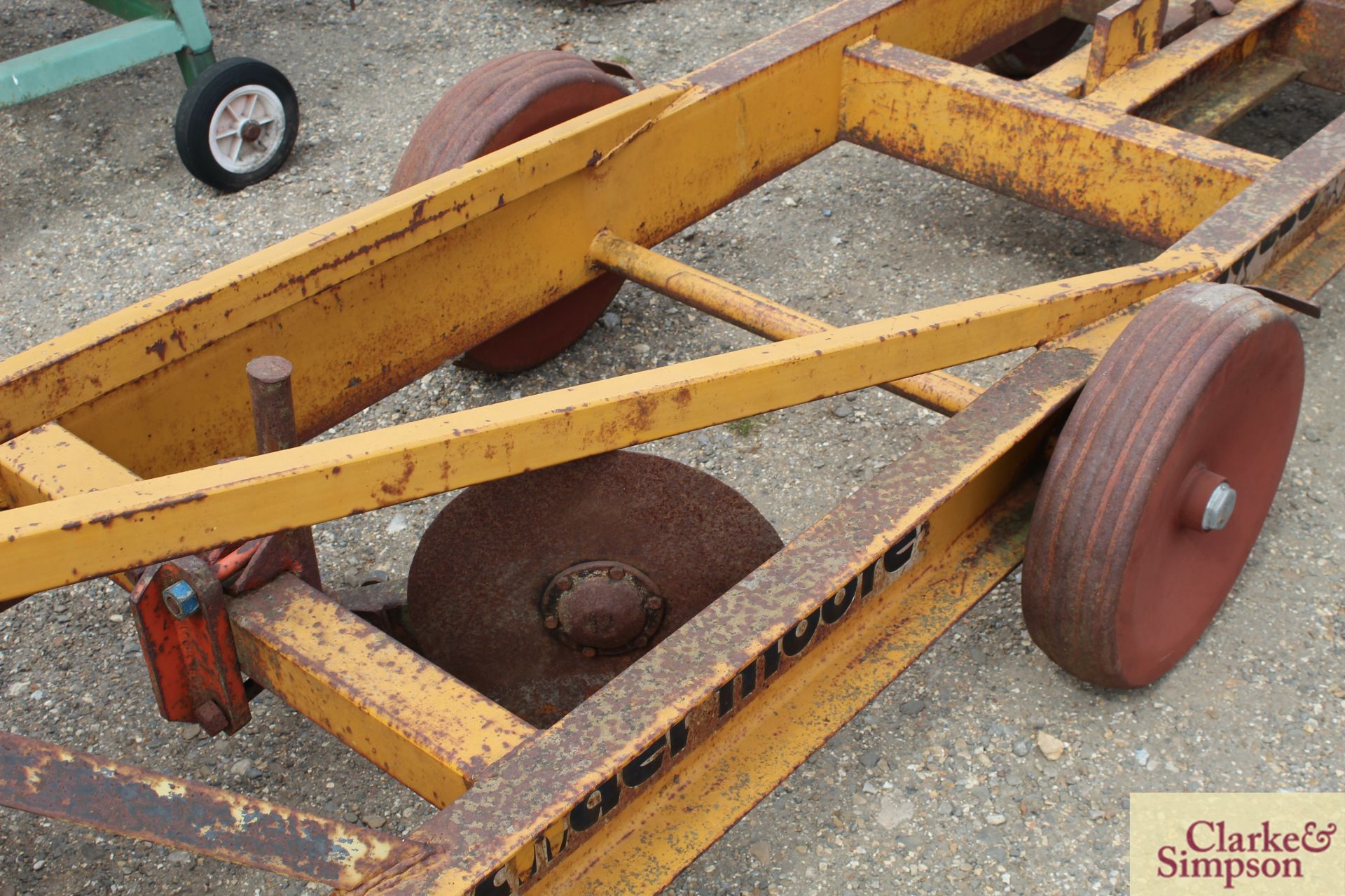 Michael Moore Moles linkage mounted single leg mole plough. Serial number 645. No leg. * - Image 11 of 13