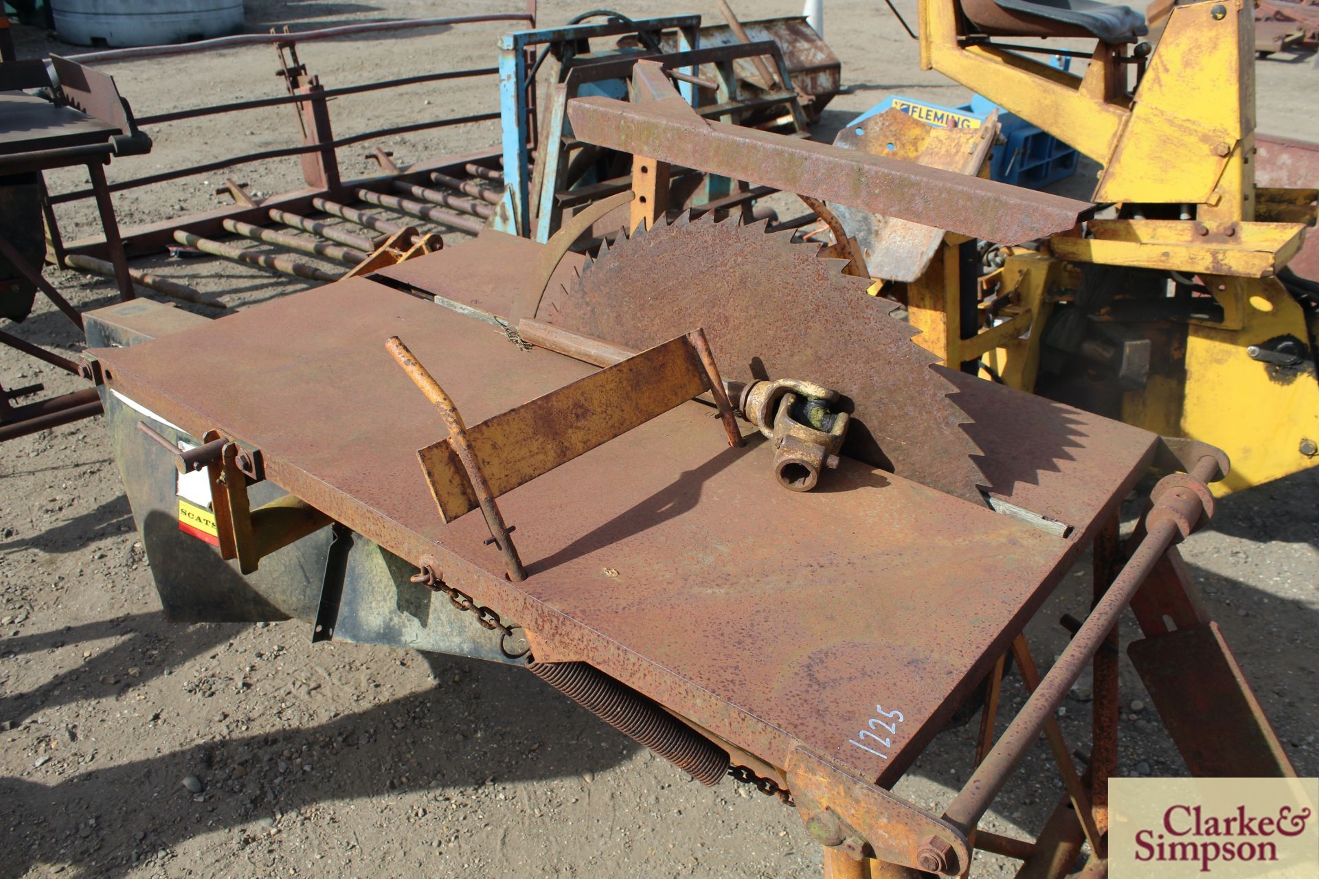 McConnel sliding table linkage mounted PTO saw bench. - Image 4 of 8