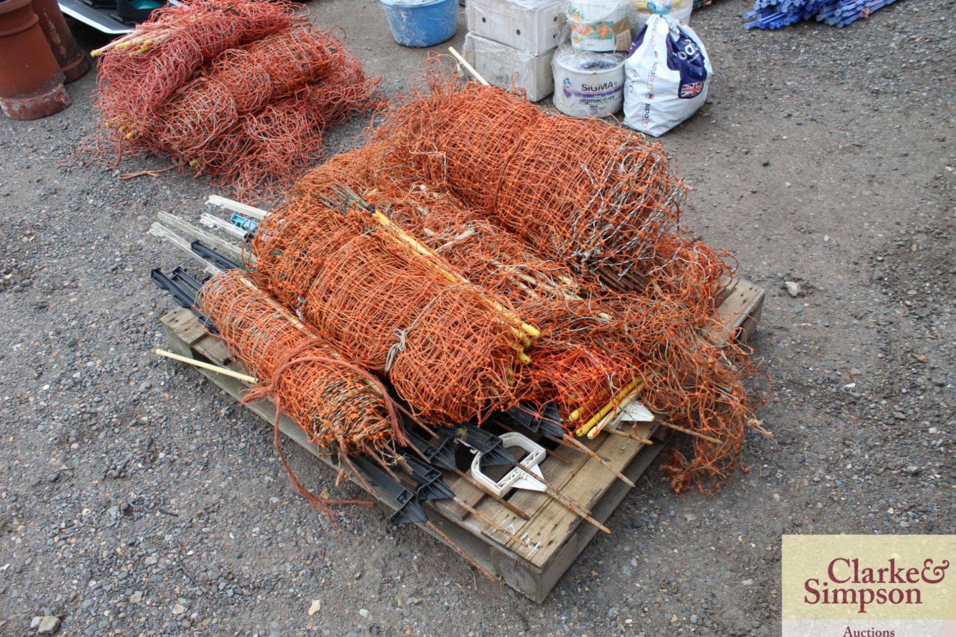 Electric rabbit fencing.