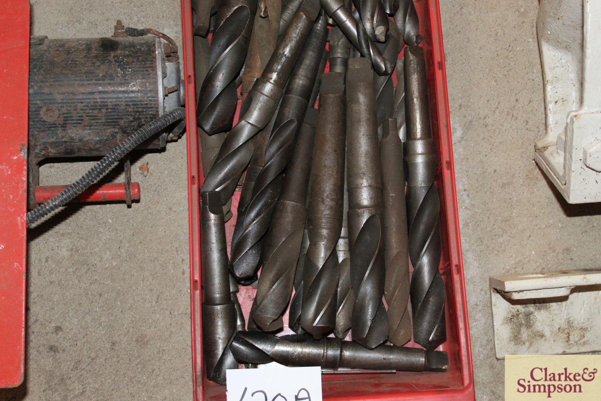 Box of Morse taper drill bits. * - Image 2 of 3