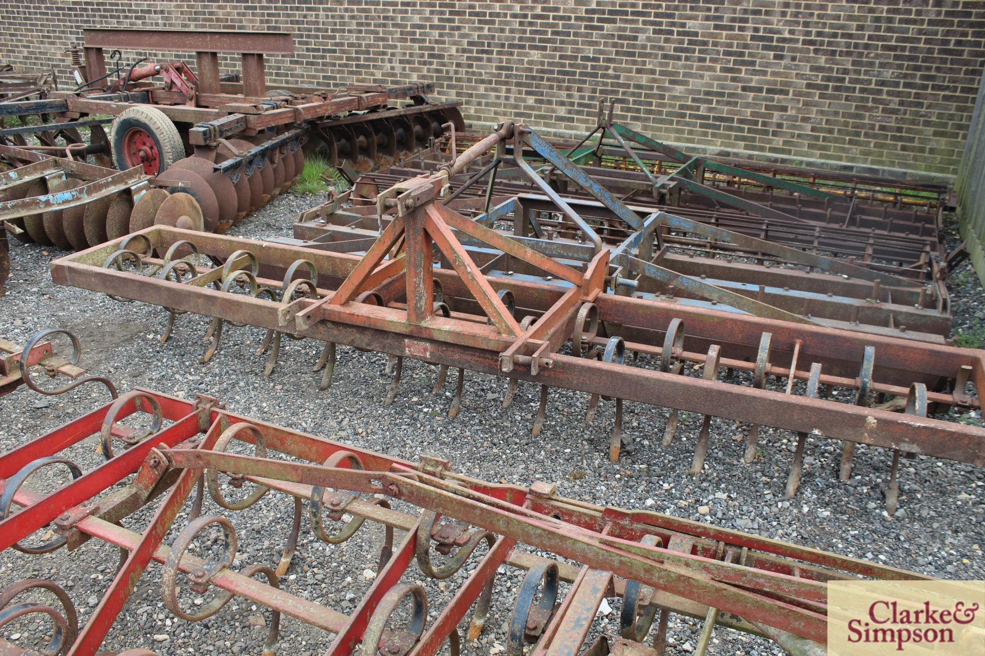Blench 12ft Dutch harrow. With leading spring tines. *