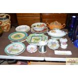 A quantity of various decorative plates, tureens e