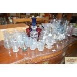 A large quantity of various glassware to include v