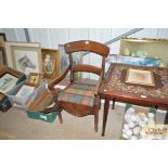 A mahogany commode chair