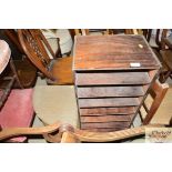 A walnut cane seat bedroom chair; and oak and stri