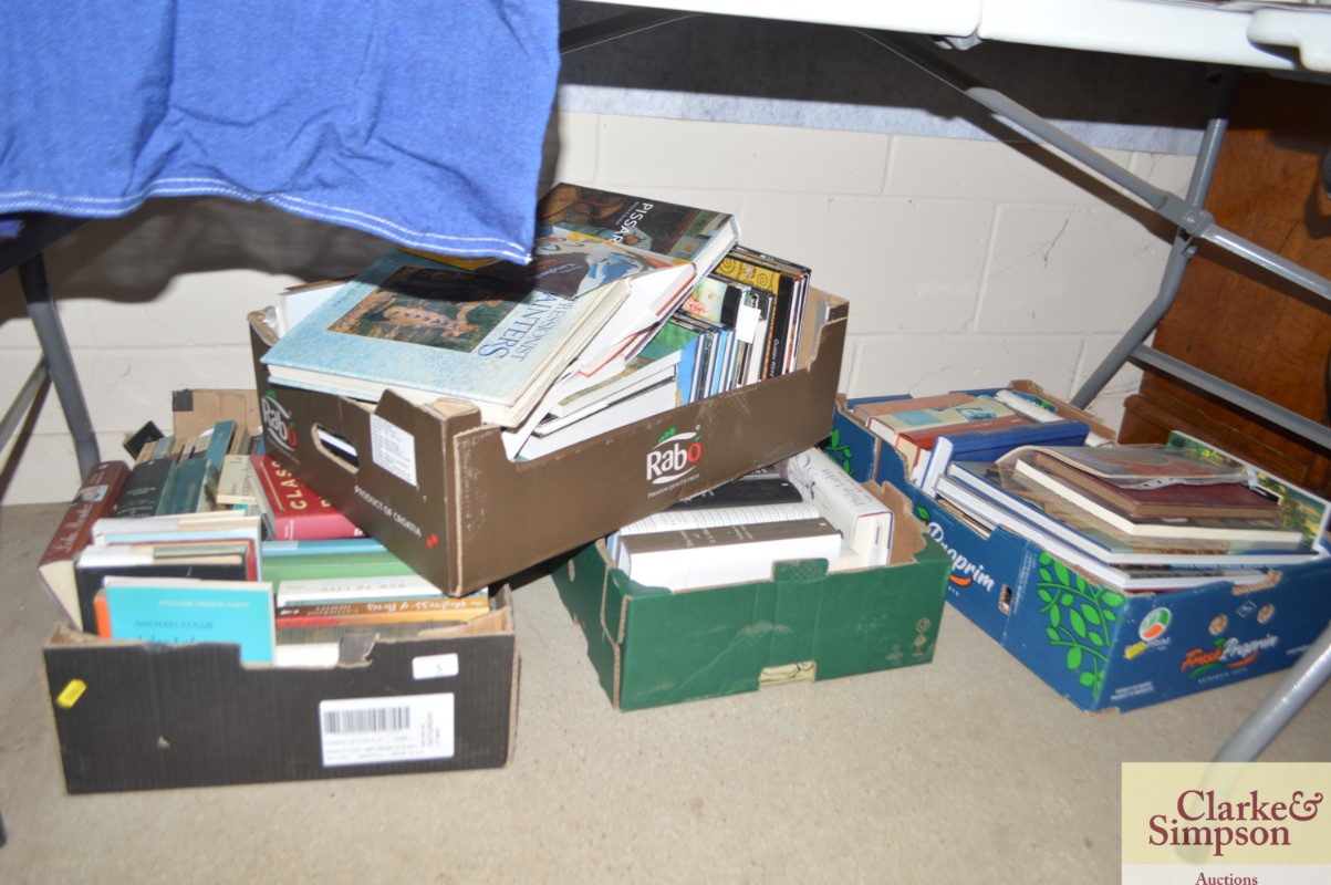 Four boxes of various books