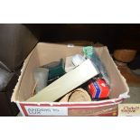 A box containing miscellaneous items to include a