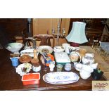 A quantity of various items to include a Denby "Gr