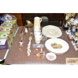 A quantity of various china animal ornaments, comm