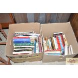Two boxes of miscellaneous books