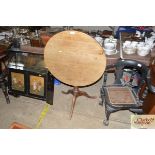 A 19th Century mahogany snap top tripod table