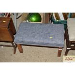 An Arts & Crafts style upholstered stool