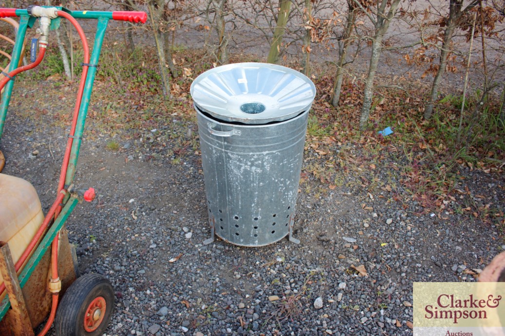 A garden incinerator