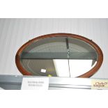 A 19th Century oval bevel edge wall mirror