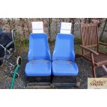 A pair of arcade chairs