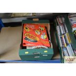 A box containing various tin, Walkers collectors a