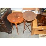 Two inlaid occasional tables