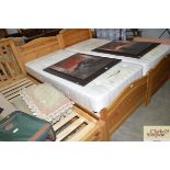 A single pine bed with Dream World mattress