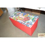 A Marvel comics upholstered child's ottoman