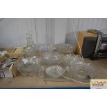 A quantity of glassware to include decanters and s