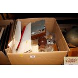 A box containing various miscellaneous items to in