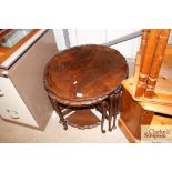 A quartet of mahogany occasional tables