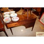 A mahogany corner desk