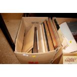 A box of various pictures, prints and engravings