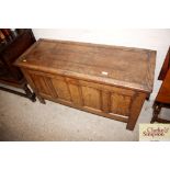 An antique oak coffer