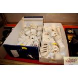 Two boxes of crested china