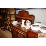 A Victorian chiffonier, fitted single frieze drawe