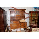 An Edwardian oak dresser