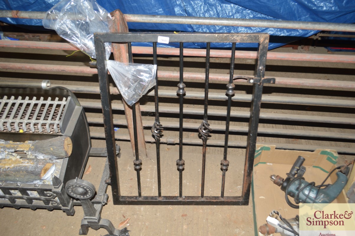 A metal garden gate