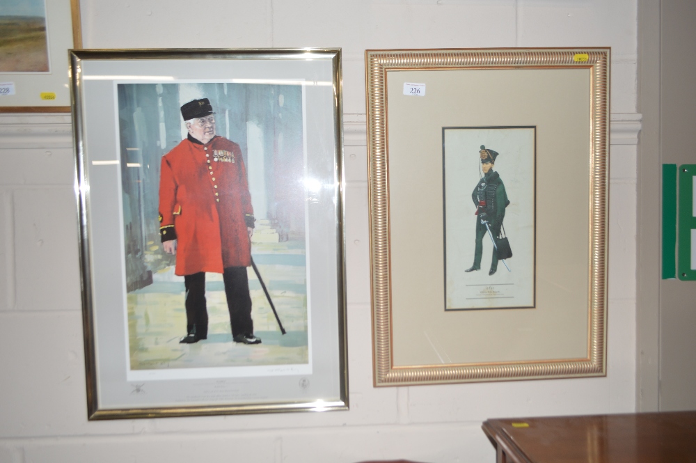 Limited edition print of a Chelsea Pensioner entit