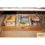 Three boxes of various books