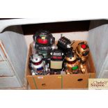 A collection of various robot toys