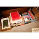 Three boxes of miscellaneous books