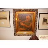 A gilt framed portrait print