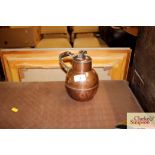 A Davey & Co, Guernsey copper jug