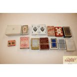 A quantity of vintage playing cards