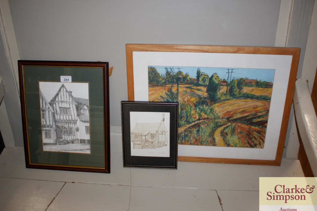 A print of Moot Hall Aldeburgh; another of The Cro