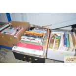 Three boxes of various cookery books