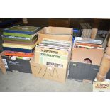 Three boxes of LPs etc