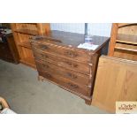 A 19th Century mahogany chest fitted four long dra