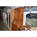 An oak bureau bookcase AF