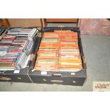 A box of various Penguin books