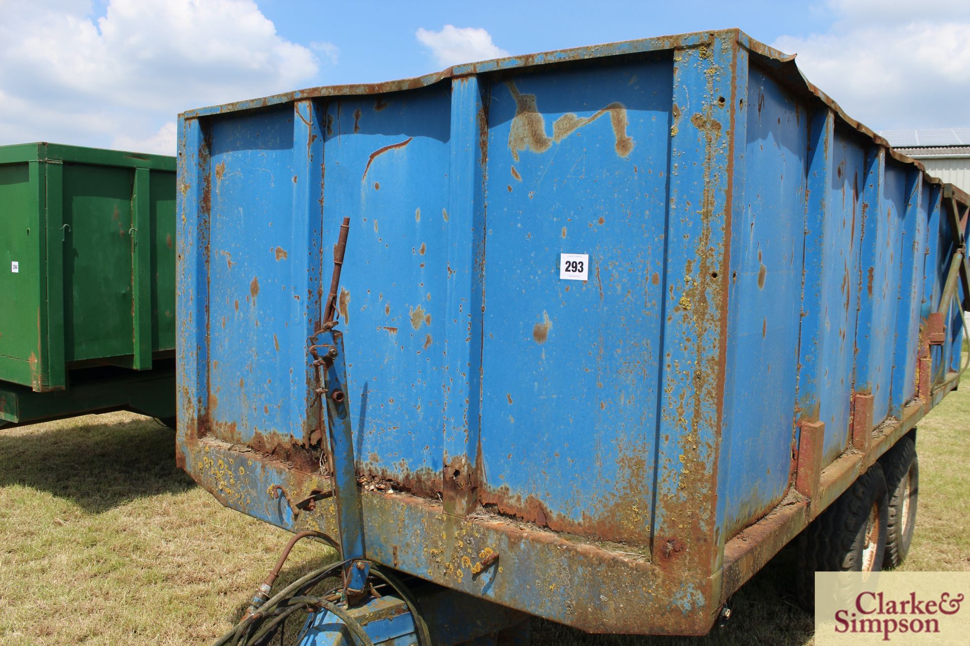 Marston 10T twin axle tipping trailer. Serial number 10/2290. With hydraulic tail gate. LH - Image 6 of 16